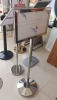 dubai sign display stand crowed control Q stands  Barrier and Queue Up Control System. Queue Up Stand - Crowd control barriers aka Q Stand are sold as portable folding free standing raffle box suggection box feedbak box acrylic products